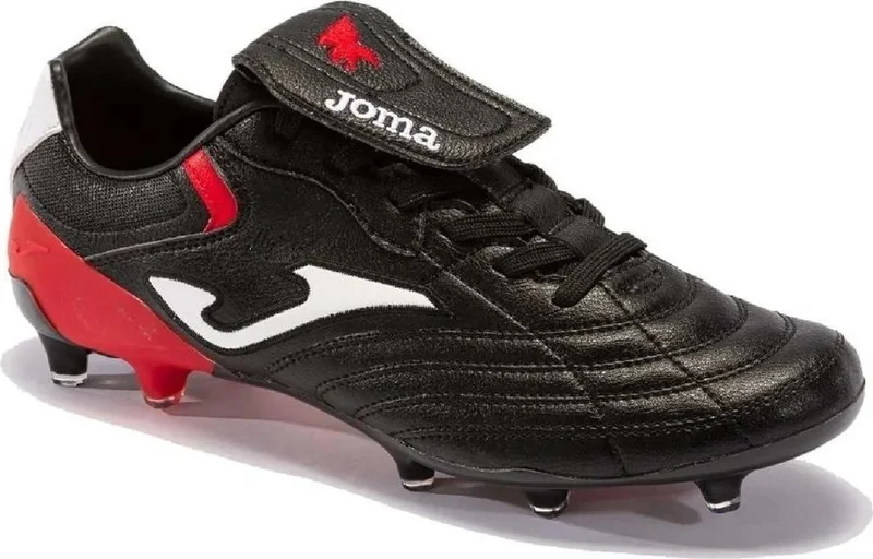 Joma Aguila Cup 2301 Black Red Firm Ground Black Men's Football Cleats ACUS2301FG