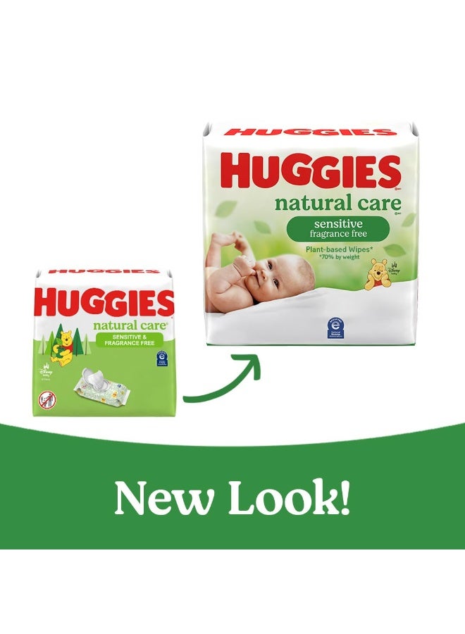 HUGGIES مناديل هاجيز الطبيعية للعناية بالبشرة الحساسة للأطفال، بدون رائحة، مضادة للحساسية، 6 عبوات قابلة للفتح (288 منديل إجمالي) - Image 2