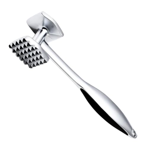 Trifecta Steel Meat Mallet Tenderizing Tool Meat Pounder Non-Slip Handle Easy to Clean Kitchen Tool for Tenderizing Steak, Beef, and Poultry, Solid Chrome-Plated Solid Aluminum Construction (Set of 1) - Image 1