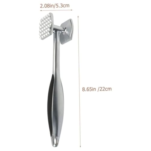 Trifecta Steel Meat Mallet Tenderizing Tool Meat Pounder Non-Slip Handle Easy to Clean Kitchen Tool for Tenderizing Steak, Beef, and Poultry, Solid Chrome-Plated Solid Aluminum Construction (Set of 1) - Image 2