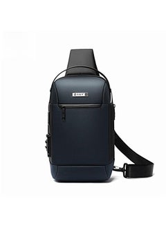Generic Mens Business Messenger Bag with USB Anti-Theft ShoulderNavy blue Navy 
