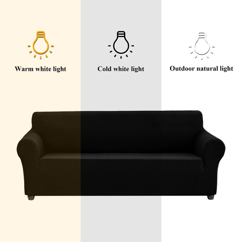 Joccun Stretch Chair Couch Cover,1-Piece Sofa Slipcover Spandex Jacquard Fabric Sofa Covers with Elastic Bottom,Washable Furniture Protector for Dogs,Cats,Kids(Armchair,Wide 35" - 55",Black) - Image 3