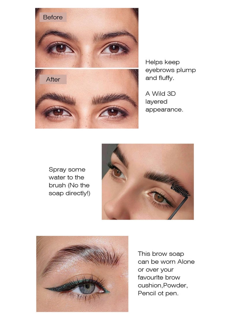 Kristen Leanne - Eyebrow Soap Kit Eyebrow Styling Soap Gel Brows Shaping Cream Waterproof Long Lasting Eyebrows Styling Wax Eyebrow Gel for Natural Brows Shaping Defining - Image 1
