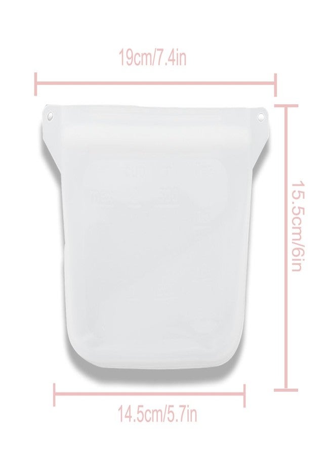 Astfys Dog Treat Training Pouch Accessory Keep Dog Food Fresh and Training Convenient Silicone Dog Food Storage Bag, Oil and Water Resistant, Ensuring Dry Training Bags (L, White) - Image 2