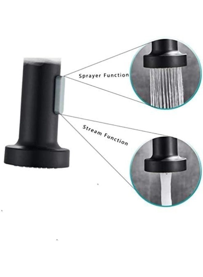 XiuWoo Kitchen Faucet Pull Out Sprayer countertop Mount Matte Black Mixer Faucet 360 Degree Swivel Kitchen Sink hot and Cold Water Faucet - Image 4