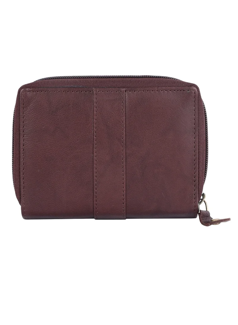 Hammonds Flycatcher  wallet for women - Leather Ladies Wallet - Antique Brown - 14 Card Slots - RFID Protection - 3 ID Card Slots - Women's Wallet - Button Closure -Daily Use, Women Money Purse | 8LWV  | Best Price UAE