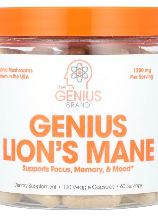 Genius Lion's Mane 1200 mg 120 Veggie Capsules (600 mg Per Capsule) - pzsku/ZA48365E177F9915E3CCFZ/45/_/1728489295/d4afa1d0-f531-4e01-92f4-a649a06825b2