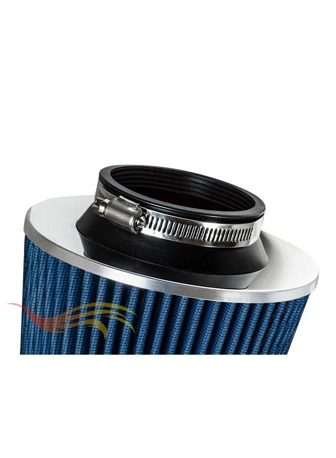 Rtunes Racing BLUE 2.75" 70 mm Inlet Cold Air Intake Cone Replacement Performance Washable Clamp-On Dry Air Filter - Image 5