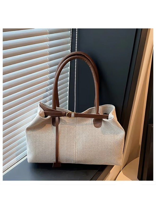 عرب شنطة كتف نسائية جلد  بتصميم باكيت أنيق – حقيبة خفيفة بحمالتين للاستخدام اليومي ( بني) - Image 4