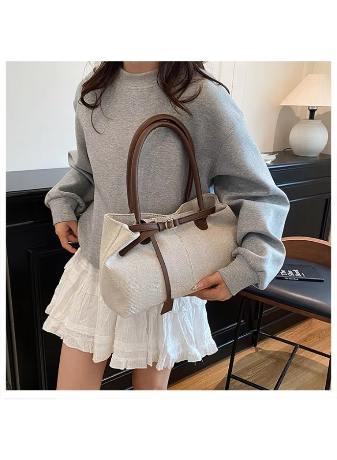 عرب شنطة كتف نسائية جلد  بتصميم باكيت أنيق – حقيبة خفيفة بحمالتين للاستخدام اليومي ( بني) - Image 2