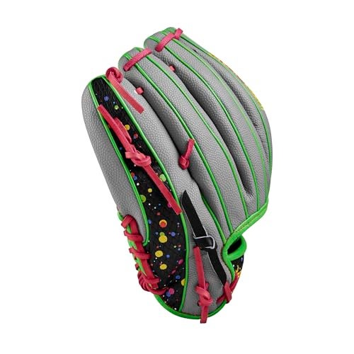 Wilson Winter 2024 A2000 1786 11.5" Infield Baseball Glove - Grey/Green/Pink, Right Hand Throw - Image 5