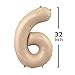 GOER 2026 Foil Number Balloons for 2026 New Year Eve Festival Party Supplies Graduation Decorations Caramel32 Inch - Image 4