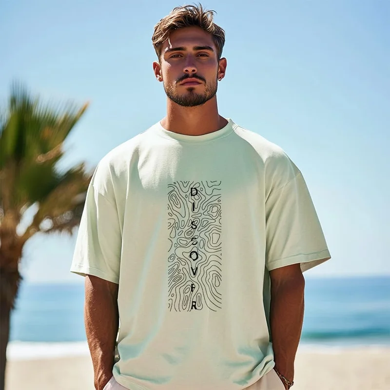 NOBERO  Graphic Print Oversized T-Shirt for Men for Men | Best Price UAE