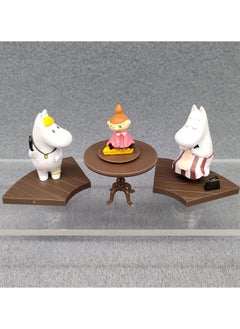 جنرال مومينك (Moomin) - مجموعة من 8 قطع من دمية لولو مي (Lulu Mi) والفرس فطير الفطير والمومينكوري (Mominkori). هذه الدمى مناسبة لتزيين المناظر الطبيعية أو كزخارف لجهاز مكتبك.  - Image 4