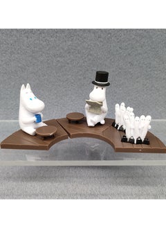 جنرال مومينك (Moomin) - مجموعة من 8 قطع من دمية لولو مي (Lulu Mi) والفرس فطير الفطير والمومينكوري (Mominkori). هذه الدمى مناسبة لتزيين المناظر الطبيعية أو كزخارف لجهاز مكتبك.  - Image 3