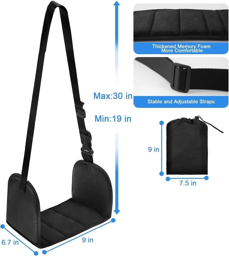 LAKSHMINARAYAN SALES Airplane Travel Flight Foot Rest Adjustable Foot Hammock with Support Plates Storage Bag for Relaxing Your Feet During Journeys  - Image 4