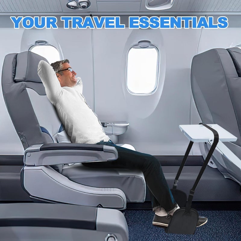 LAKSHMINARAYAN SALES Airplane Travel Flight Foot Rest Adjustable Foot Hammock with Support Plates Storage Bag for Relaxing Your Feet During Journeys  - Image 3