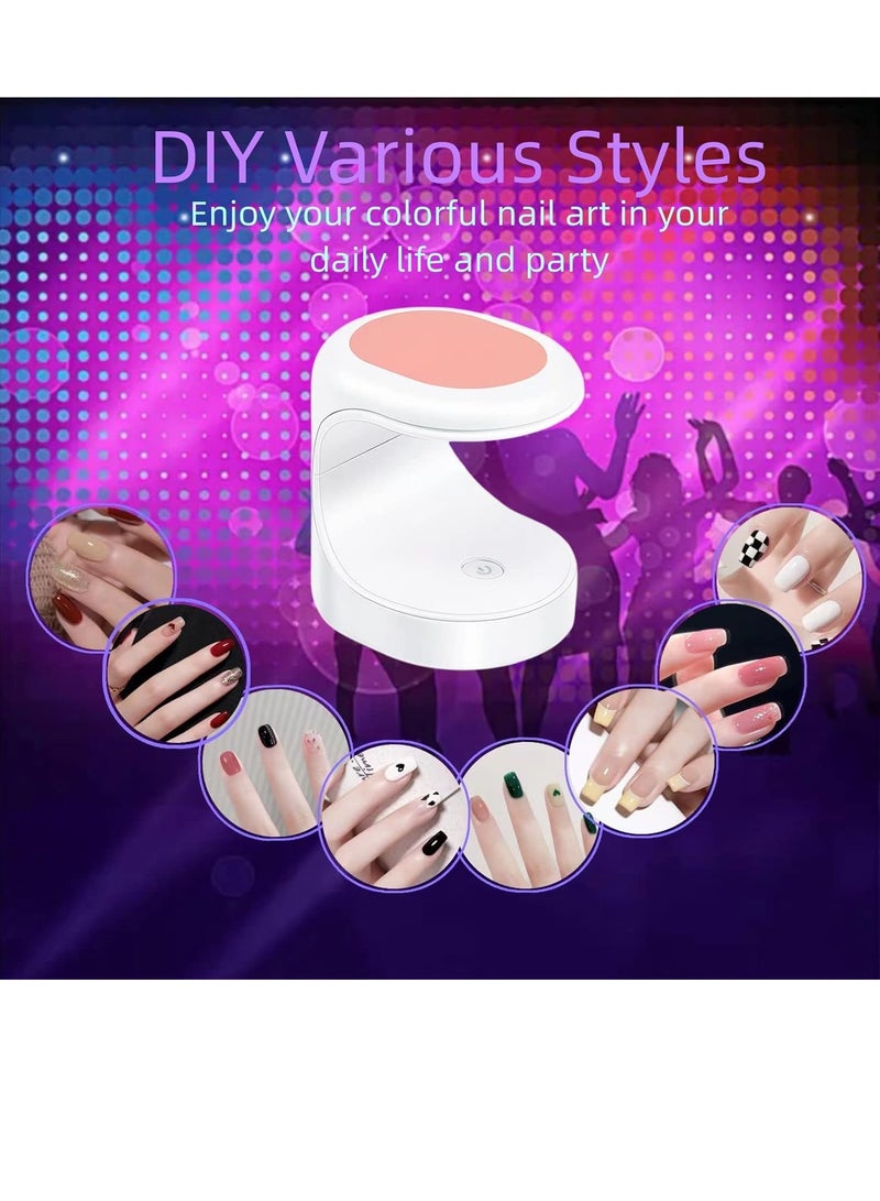 مصباح أظافر LED صغير بالأشعة فوق البنفسجية، مصباح جل طلاء الأظافر صغير، مصباح USB محمول للأظافر بقدرة 16 وات، - Image 4