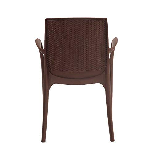 SkyGlamour Supreme Texas Chair | Heavy Plastic Chair for Home | Office | Garden | Indoor/Outdoor Use (Color: Globus Brown; Qnt: 1 Pc.) - Image 2