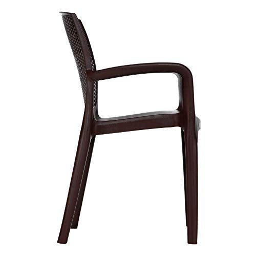 SkyGlamour Supreme Texas Chair | Heavy Plastic Chair for Home | Office | Garden | Indoor/Outdoor Use (Color: Globus Brown; Qnt: 1 Pc.) - Image 3