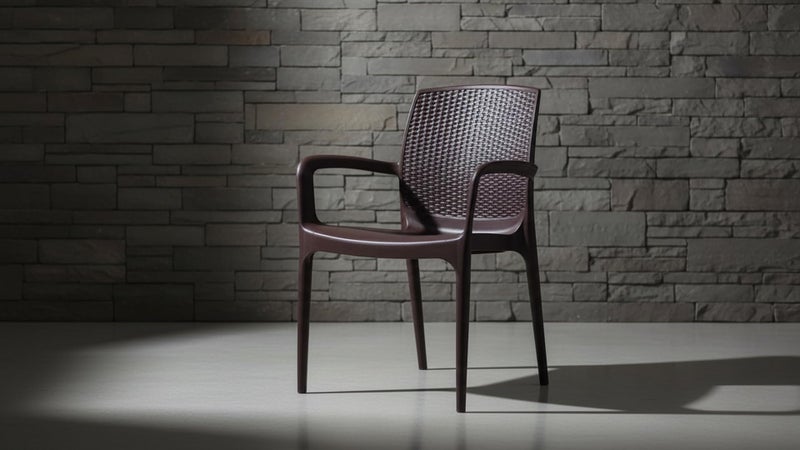 SkyGlamour Supreme Texas Chair | Heavy Plastic Chair for Home | Office | Garden | Indoor/Outdoor Use (Color: Globus Brown; Qnt: 1 Pc.) - Image 1