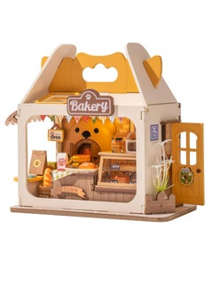 Robotime Rolife 3D Wooden Puzzle Food Box Shop DIY Miniature House Kit Teddy's Breadbox DS033 Decorative DIY Crafts/Birthday Gifts/Home Decor For Girls&Boys Teens&Adults  - Image 1