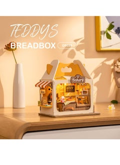 Robotime Rolife 3D Wooden Puzzle Food Box Shop DIY Miniature House Kit Teddy's Breadbox DS033 Decorative DIY Crafts/Birthday Gifts/Home Decor For Girls&Boys Teens&Adults  - Image 4