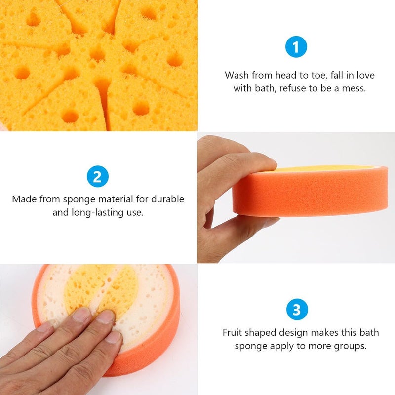 8 Pcs Fruit Shaped Bath Sponges Set Soft Exfoliating Shower Scrubbers Blue - Image 4
