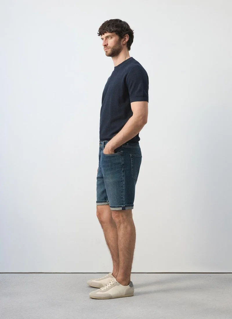 Mango Man  Slim-fit denim bermuda shorts for Men | Best Price UAE