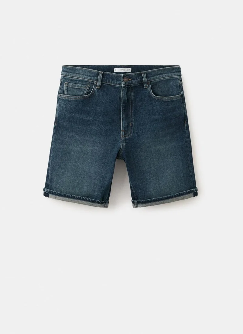 Mango Man  Slim-fit denim bermuda shorts for Men | Best Price UAE