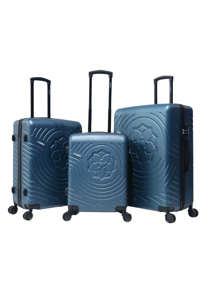 ستارجولد مجموعة أمتعة خفيفة الوزن من 3 قطع مصنوعة من مادة ABS الصلبة مع عجلات دوارة 360 درجة وقفل رقمي ومقبض من سبائك الألومنيوم - Image 1