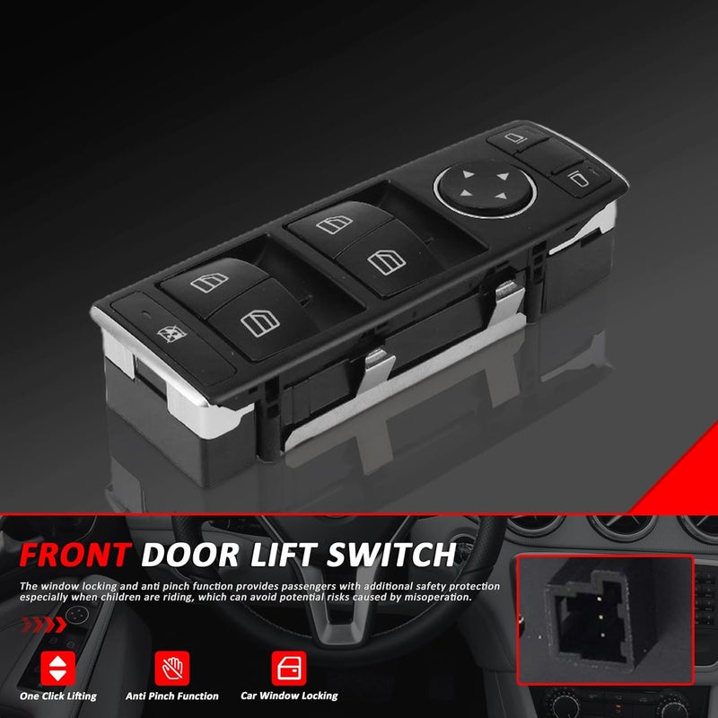 1669054300 Window Lifter Switch 2012-2019 for Mercedes-Benz A,B,CLA,GL,M Class W176 W242 W246 C117 X156 X166 W166 Peat# 1669054300 - Image 2