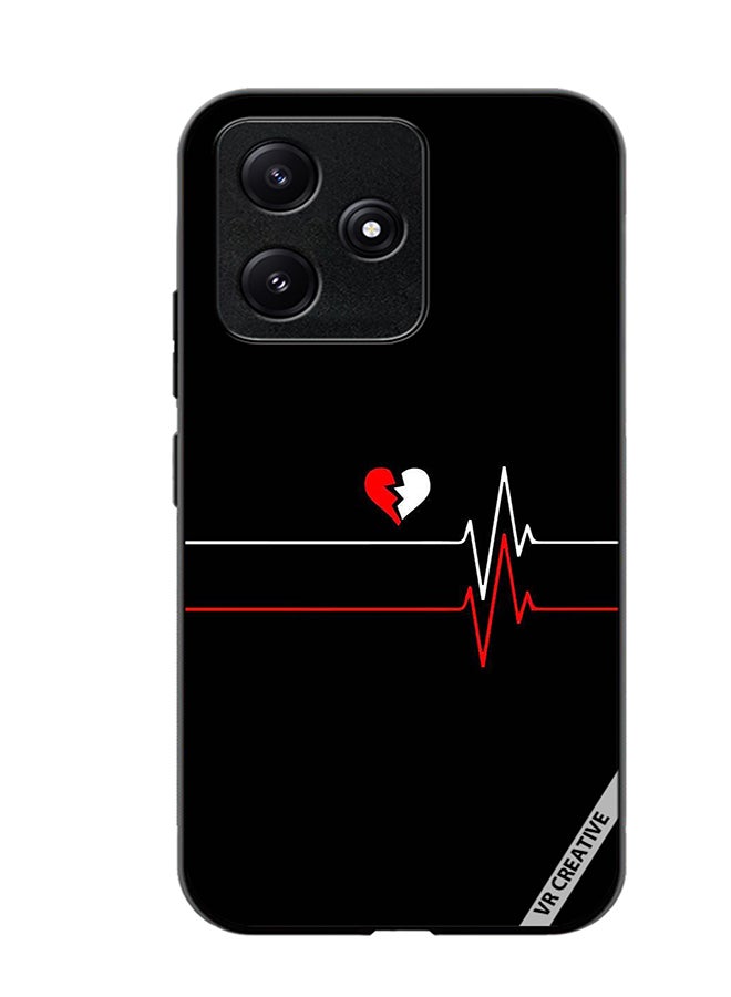 VR CREATIVE Protective Case Cover For Xiaomi Poco M6 Pro 5G Heartbeat Design Multicolour - Image 1