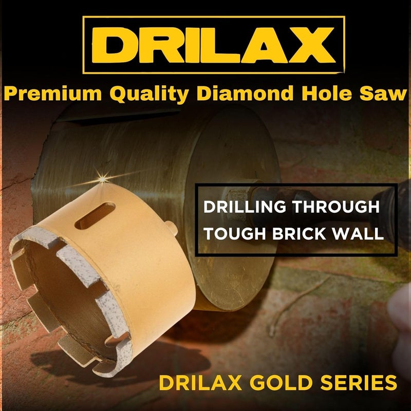 DRILAX 4 Inch Masonry Hole Saw | Heavy Duty Dry Core Diamond Bit with Precision Locator Guide | 2-Inch Depth for Concrete, Brick & Stone - Image 5