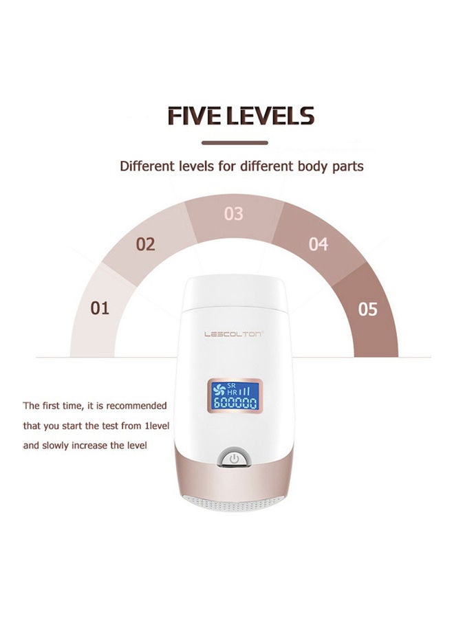 Household Laser Depilator White/Gold 18.2x7.8x15.1cm - Image 4