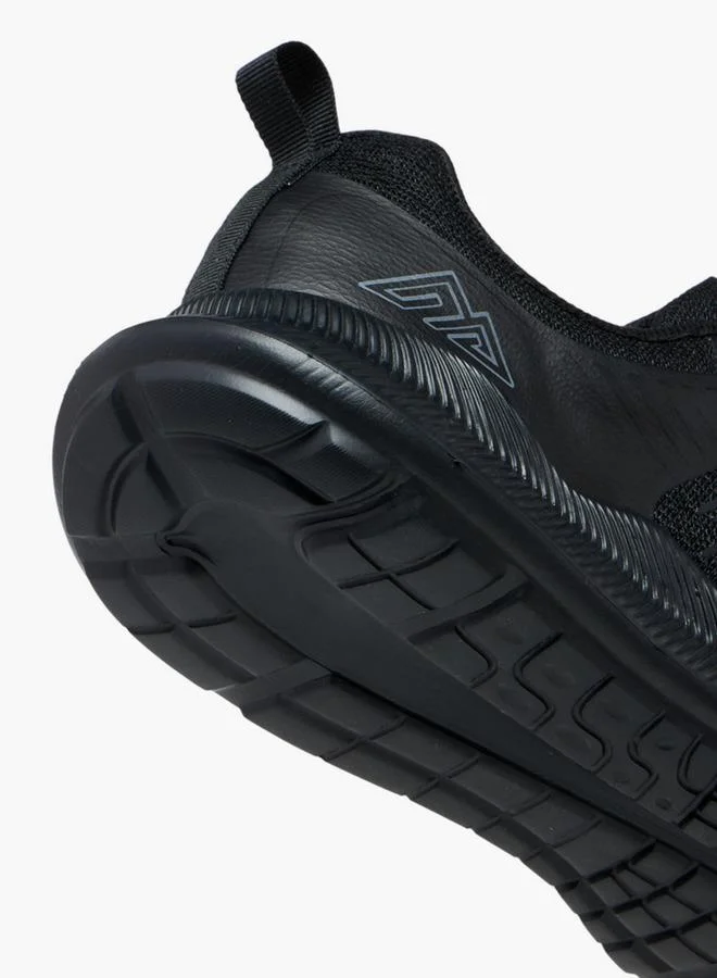 Oaklan by Shoexpress BLACK Panelled Lace-Up Sports Shoes With Pull Tab for Men | Best Price UAE