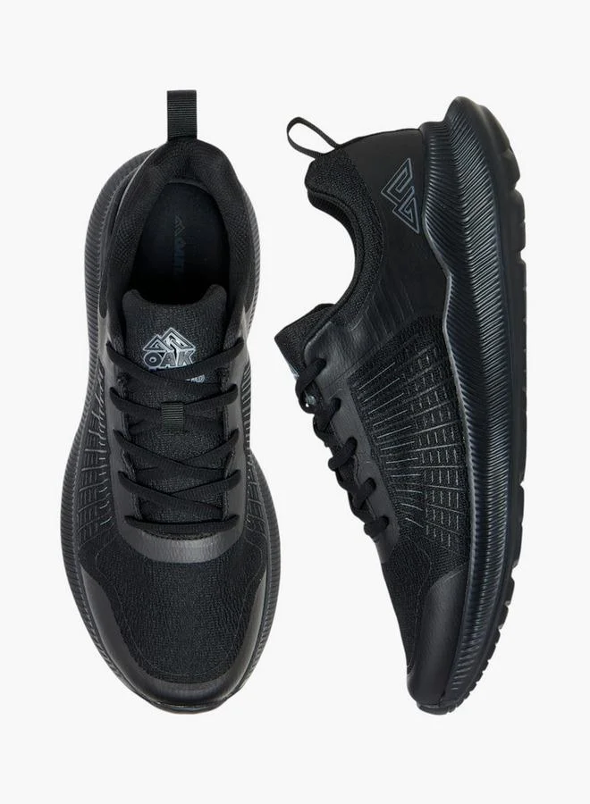 Oaklan by Shoexpress BLACK Panelled Lace-Up Sports Shoes With Pull Tab for Men | Best Price UAE