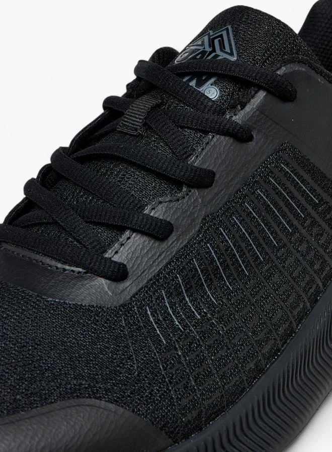 Oaklan by Shoexpress BLACK Panelled Lace-Up Sports Shoes With Pull Tab for Men | Best Price UAE