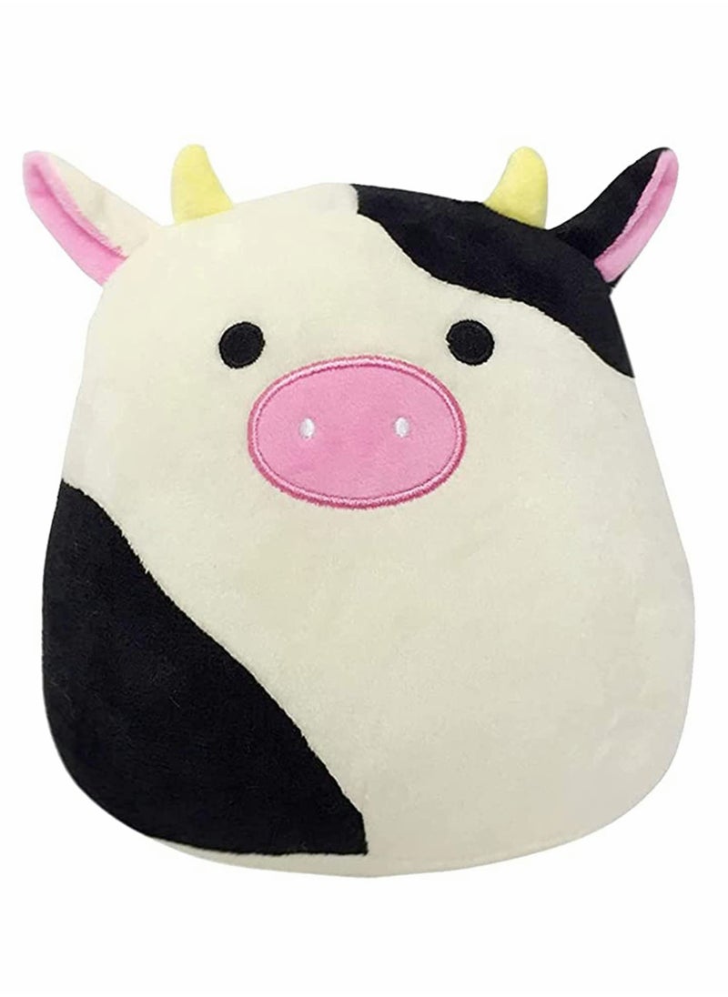 KASTWAVE - Pillow Black Cute Cow Plush Pillow, Cow Stuffed Animals, Pillows Cow Plushie Kawaii Cow Plush Stuffed Cow Pillow (20cm) - Image 1