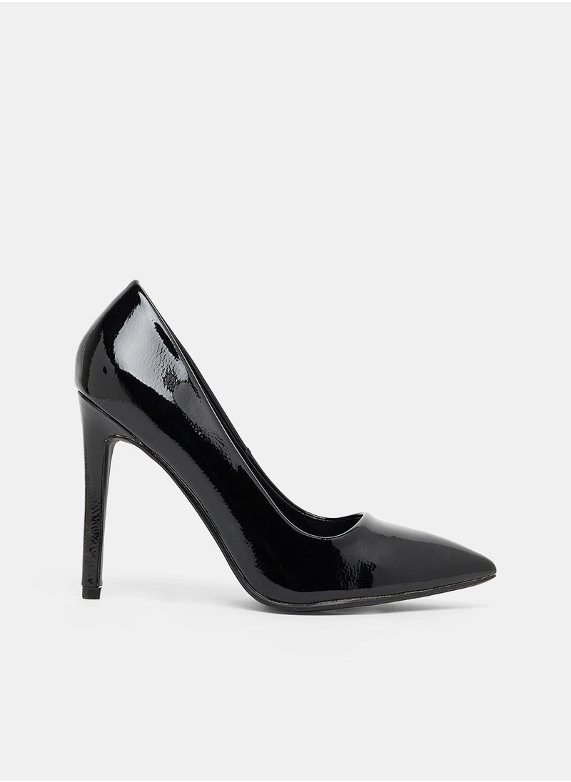 Anne Michelle - Glossy Pointed Toe Heels - Image 1