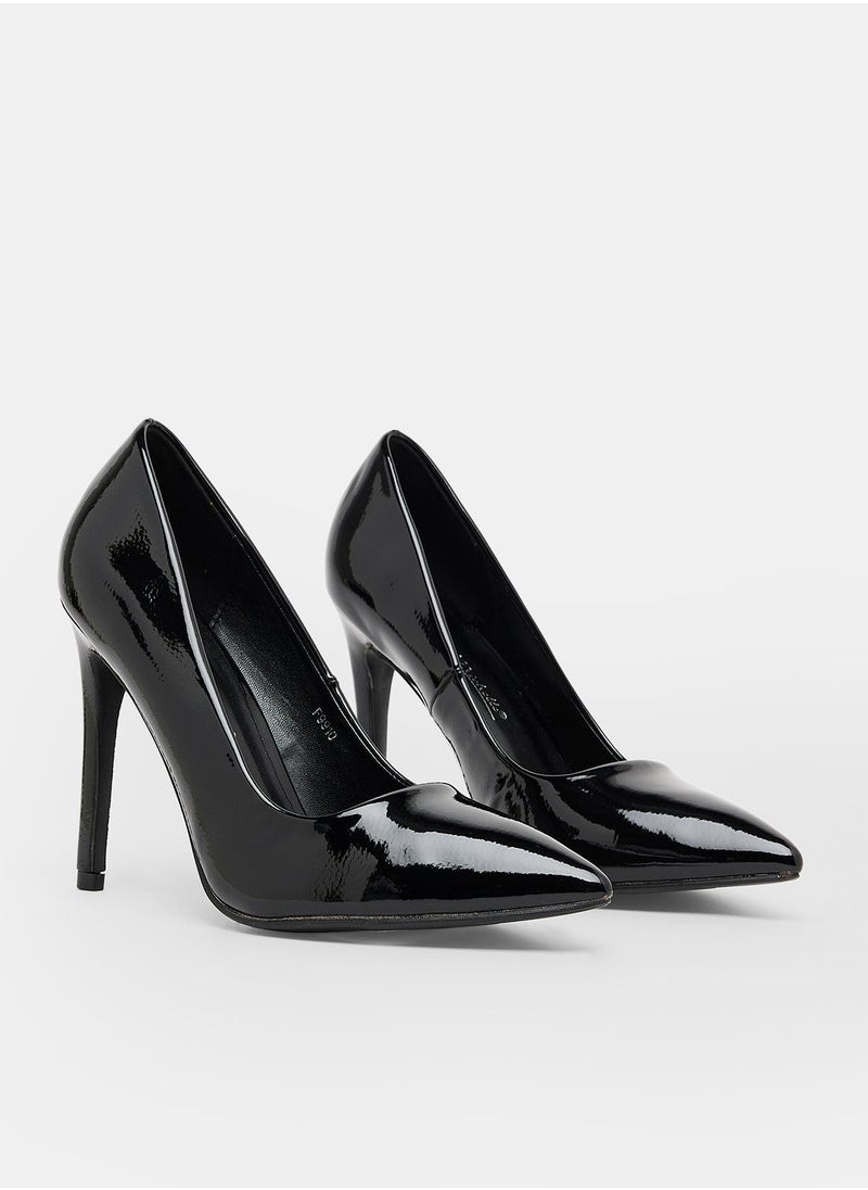 Anne Michelle - Glossy Pointed Toe Heels - Image 1