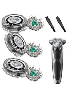 Sh60/72 Replacement Heads Compatible With Philips Norelco 6000 Replacement Blades Electric Shavers Blades Series 6000 S6810 S6820 S6850 S6880/81 Oem Upgraded Sh60 Replacement Shaver Heads 3Pack