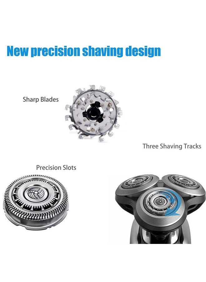 JIANCENGYB - Sh60/72 Replacement Heads Compatible With Philips Norelco 6000 Replacement Blades Electric Shavers Blades Series 6000 S6810 S6820 S6850 S6880/81 Oem Upgraded Sh60 Replacement Shaver Heads 3Pack - Image 1