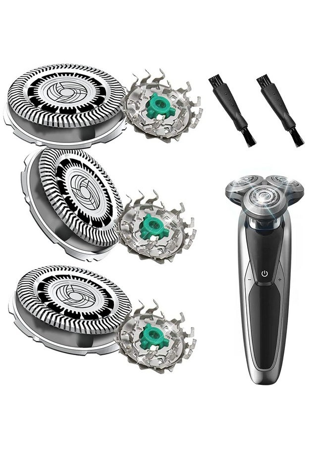 JIANCENGYB - Sh60/72 Replacement Heads Compatible With Philips Norelco 6000 Replacement Blades Electric Shavers Blades Series 6000 S6810 S6820 S6850 S6880/81 Oem Upgraded Sh60 Replacement Shaver Heads 3Pack - Image 1