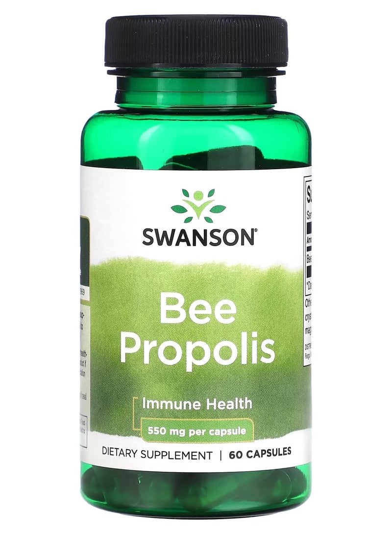 Swanson, Bee Propolis, 550 mg, 60 Capsules
