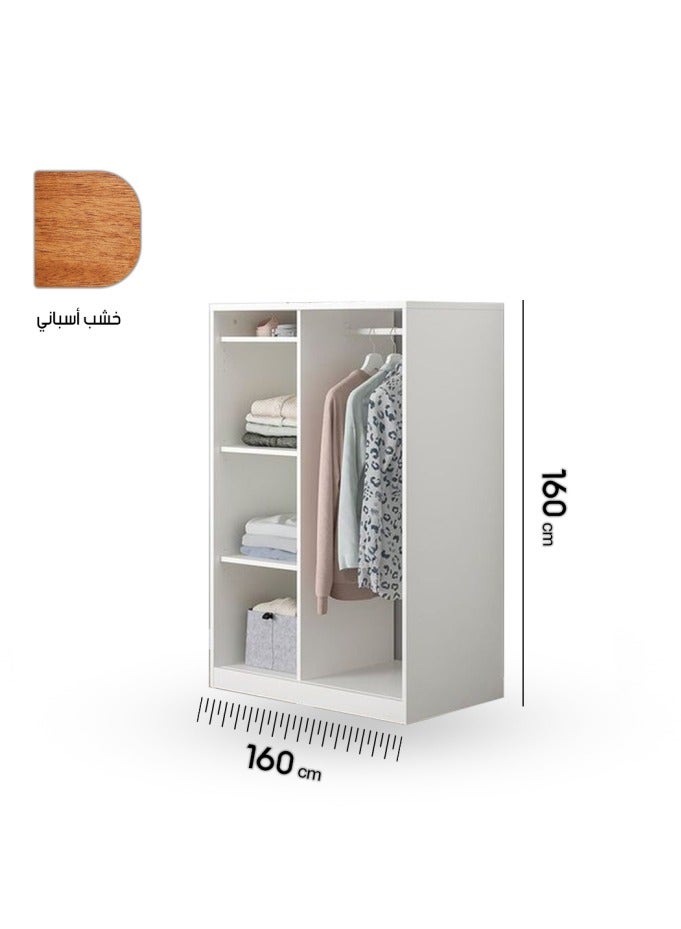 دولاب اللون ابيض - 160سم  - Image 3