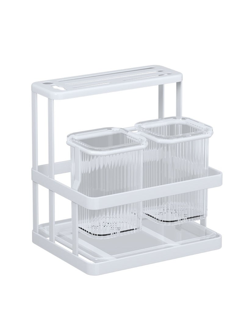 HomeGenic Cutlery Holder, Metal Flatware Organizer, Spoon Knives Fork holder, Utensils Organizer, Kitchen Organizer for Countertop, Self-Adhesive Wall-Mounted Cutlery Organizer. - Image 4