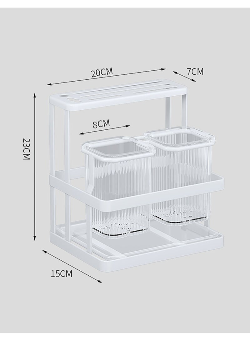 HomeGenic Cutlery Holder, Metal Flatware Organizer, Spoon Knives Fork holder, Utensils Organizer, Kitchen Organizer for Countertop, Self-Adhesive Wall-Mounted Cutlery Organizer. - Image 5