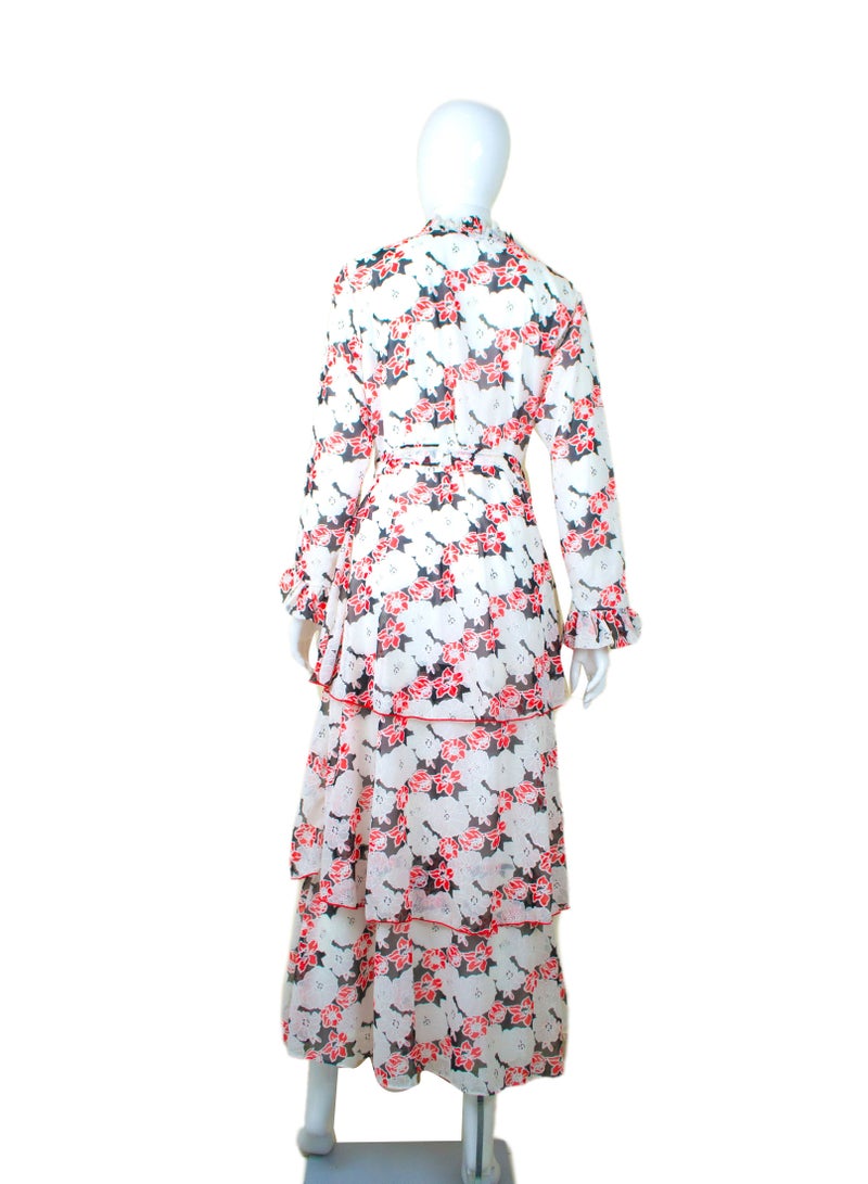 Floral Pattern Flower Print Long Dress - Image 1