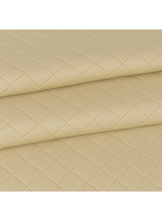 STITCHNEST 2 Seater Quilted Velvet Sofa Cover Protector with Tassel (Beige) - Image 4
